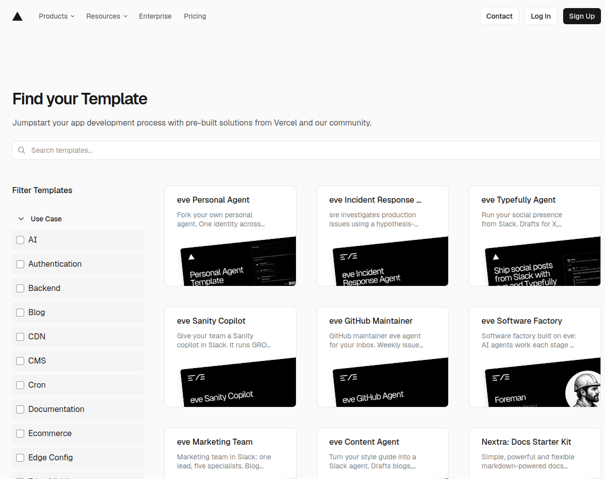 Vercel Templates